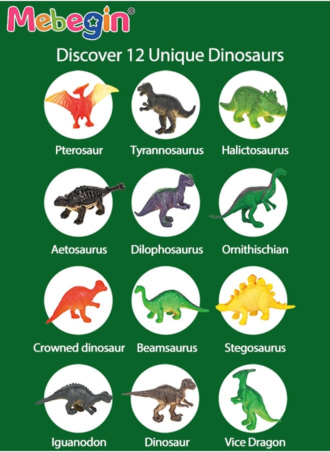 MEBEGIN - Dino Egg Dig Kit Dinosaur Toys for Kids 12 Pcs Dinosaur Eggs Excavation Kit for Kids Ages 6+ Years, Archaeology Science Paleontology Educational Party Gifts for Boys Girls - Image 1