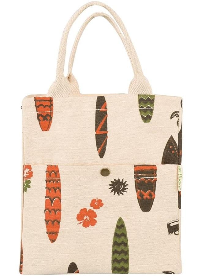 earthsave Earthsave Eco Insulated Lunch Bag for Office Men and Women Lunch Box Bag for Kids Canvas Tiffin Bags for School Drawstring Lunch Bag  - Image 1