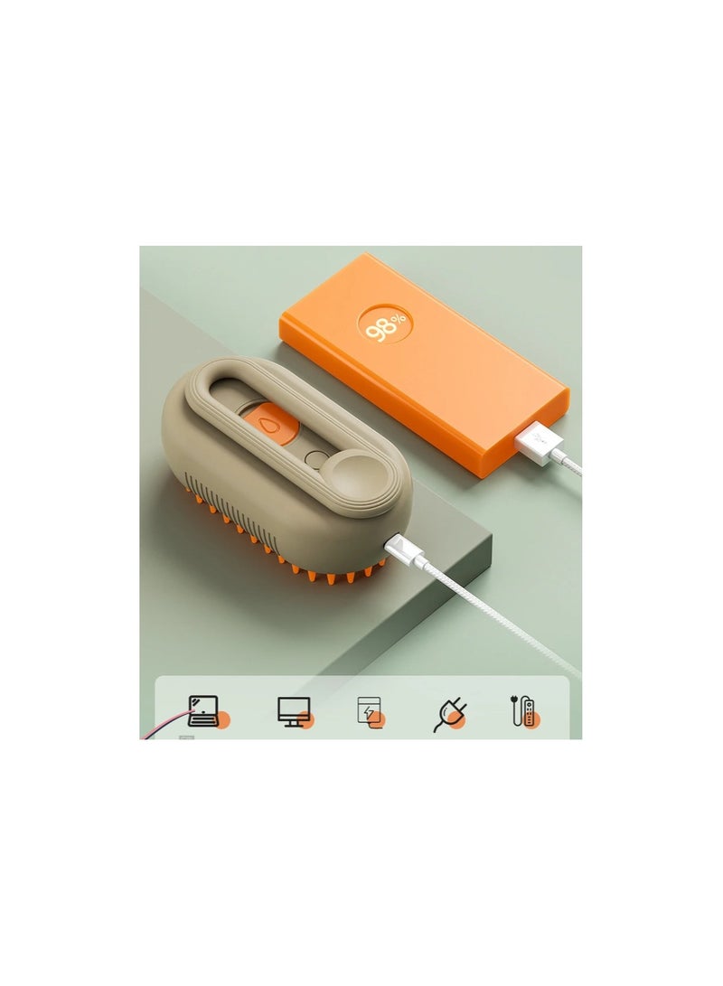 Generic Steamy Brush Cat Steam Brush - 3 In1 Cat Steamy Brush, Steamy Dog Electric Spray Cat Hair Brush self Cleaning Steam Cat Brush for Massage, Pet Spray Comb Cat Grooming Brush with Steam  - Image 3