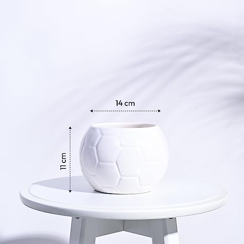 UGAOO Football Ceramic Pot (White) - Image 4