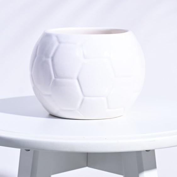 UGAOO Football Ceramic Pot (White) - Image 1