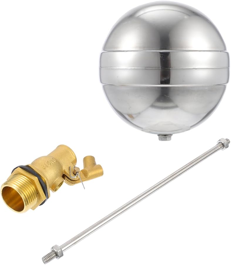 صمام كرة عائم من النحاس الأصفر، جهاز تحكم في مستوى المياه مقاس 9.25 بوصة، جسم من الفولاذ المقاوم للصدأ للخزانات - Image 1