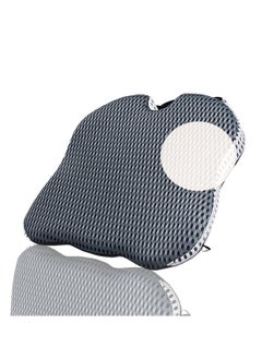 EqiEch 4D Mesh Covered Breathable Ergonomically Enhanced Seat Memory Foam Gray Seat Cushion Driving Car Seat Cushion Improves Vision Posture  - Image 2