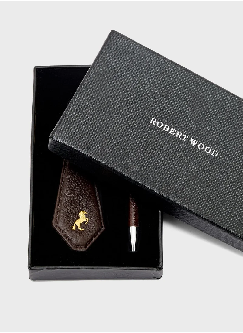 روبرت وود Key Ring And Pen Gift Set