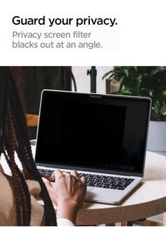 Spigen MacBook Pro 14 inch Privacy Filter Screen Protector Film [SafeView] (M4 / M4 Pro / M4 Max / M3 series / M2 series / M1 series) 2024-2021 [Snap on install / Removable]  - Image 2