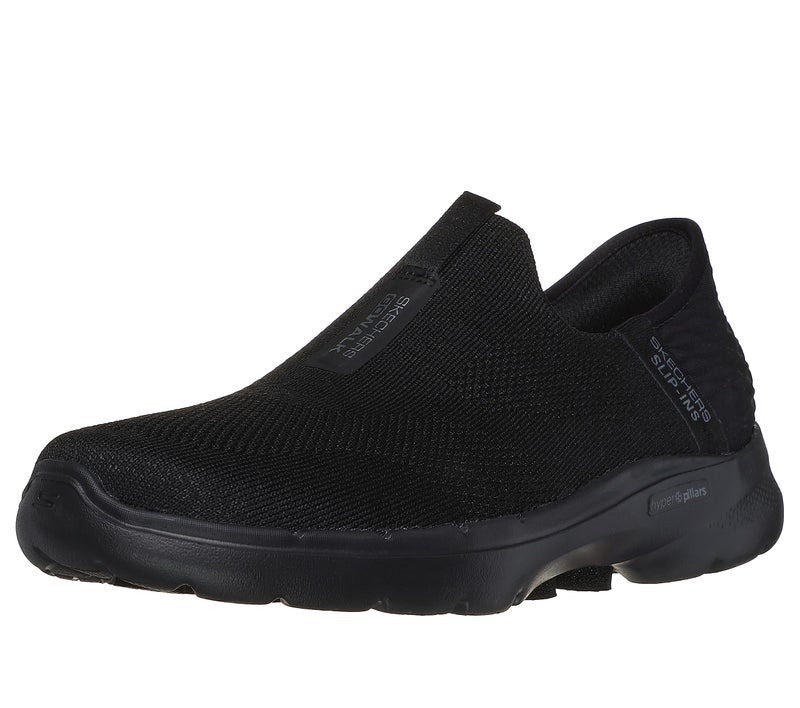 SKECHERS حذاء سكيشرز للنساء بدون استخدام اليدين Go Walk 6-منظر رائع، أسود، 9 - Image 5