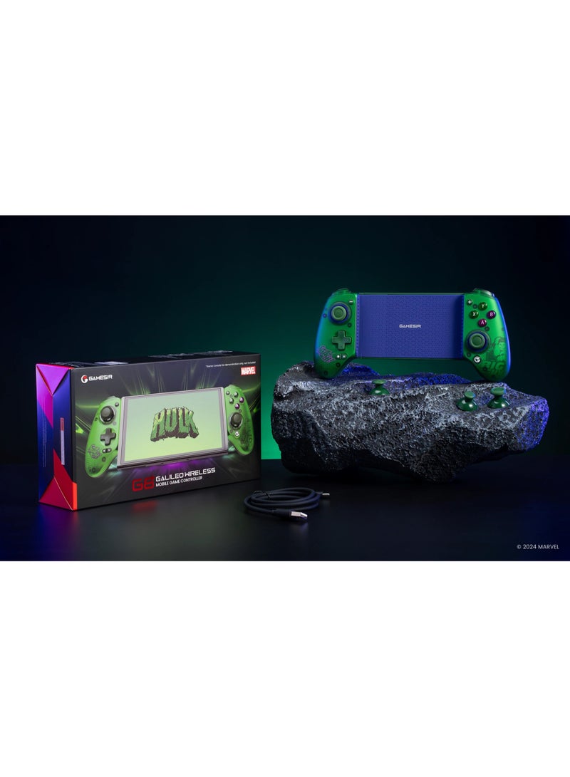 general Classic Gamepad Galileo G8 Plus Hulk Edition Bluetooth Mobile Game Controller Compatible Device Length: 120-215mm / 4.72-8.46in for Switch & iOS & Android & iPad & PC with Hall Effect Joysticks/Hall Trigger, Asymmetric Rumble Motors, 6-Axis Gyro, 2 Mappable Back Buttons, 1000mAh Battery, Play Minecraft, Genshin Impact, Call of Duty Mobile - Image 3