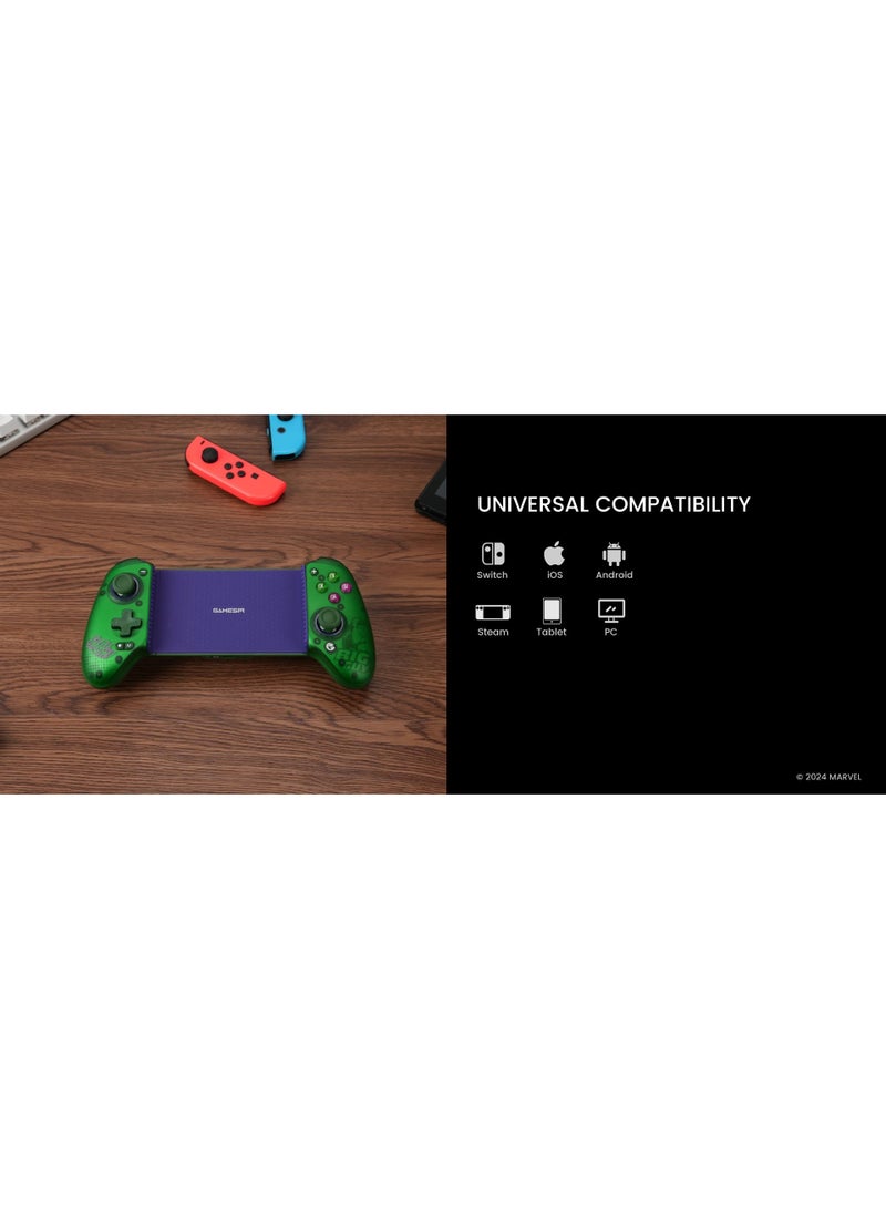 general Classic Gamepad Galileo G8 Plus Hulk Edition Bluetooth Mobile Game Controller Compatible Device Length: 120-215mm / 4.72-8.46in for Switch & iOS & Android & iPad & PC with Hall Effect Joysticks/Hall Trigger, Asymmetric Rumble Motors, 6-Axis Gyro, 2 Mappable Back Buttons, 1000mAh Battery, Play Minecraft, Genshin Impact, Call of Duty Mobile - Image 5