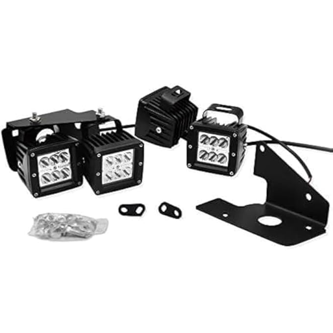 Wsays Xjmoto 3 Inch 18W Led Light Pods WFront Bumper Hidden Led Fog Light Mount Bracket Kit For 20072013 Chevy Silverado 1500  20072010 2500 3500 - Image 1