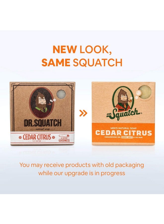 Dr. Squatch R. Squatch All Natural Bar Soap For Men With Zero Grit 3 Pack Cedar Citrus - Image 3