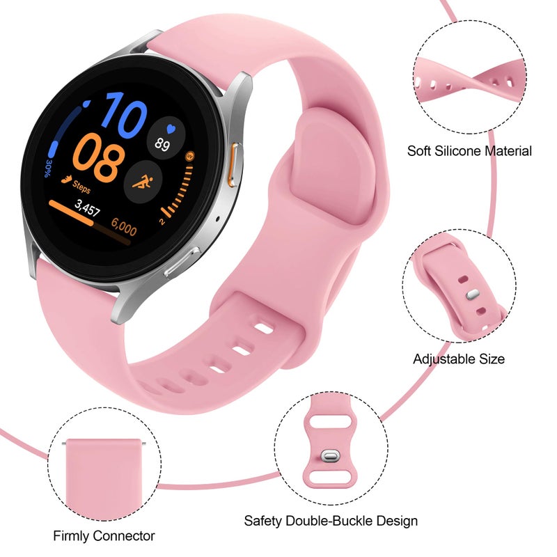 Tiorecime 12 Pack Bands Compatible with Samsung Galaxy Watch 7 6 5 4 40mm 44mm/6 4 Classic 43mm 47mm 42mm 46mm/5 Pro 45mm/Active 2 Band, 20mm Soft Silicone Sport Replacement Strap for Women Men - Image 2
