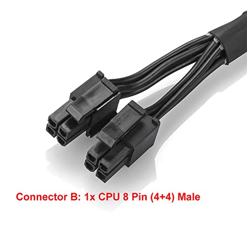 OwlTree Braided ATX CPU Power Cable 8 Pin Male to CPU 8 Pin 4 Pin Male (4+4 Detachable) Motherboard Power Adapter Cable EPS 12V 8-pin EPS12V for Corsair Modular RM1000 RM850 RM750 RM650 RM550 RM450 - Image 4