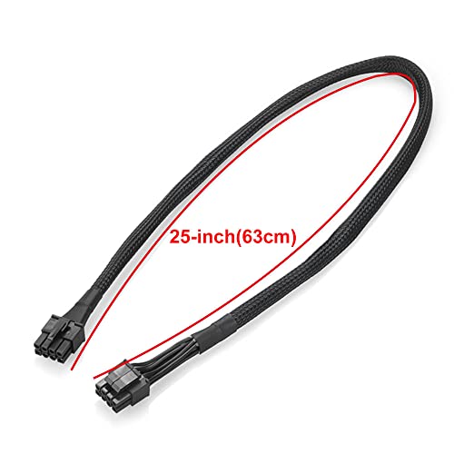 OwlTree Braided ATX CPU Power Cable 8 Pin Male to CPU 8 Pin 4 Pin Male (4+4 Detachable) Motherboard Power Adapter Cable EPS 12V 8-pin EPS12V for Corsair Modular RM1000 RM850 RM750 RM650 RM550 RM450 - Image 5