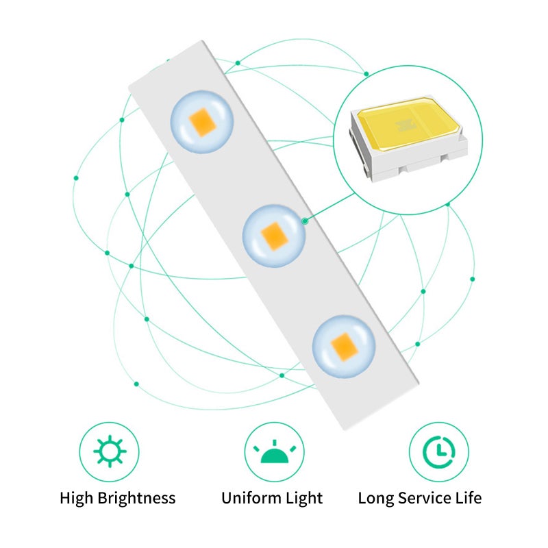 أضواء مرآة الوحدة التعاملية LED: شريط مدعوم بـ USB طوله 1.5 متر بتحكم لمسي - أضواء مراقبة للعينات بسطوح قابل للتعديل لتطبيق المكياج في الوحدة التعاملية في الحمام - Image 5
