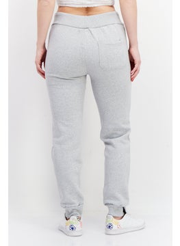 GEOGRAPHICAL NORWAY Women Drawstring Brand Logo Jogger Pants, Light Grey  - Image 4