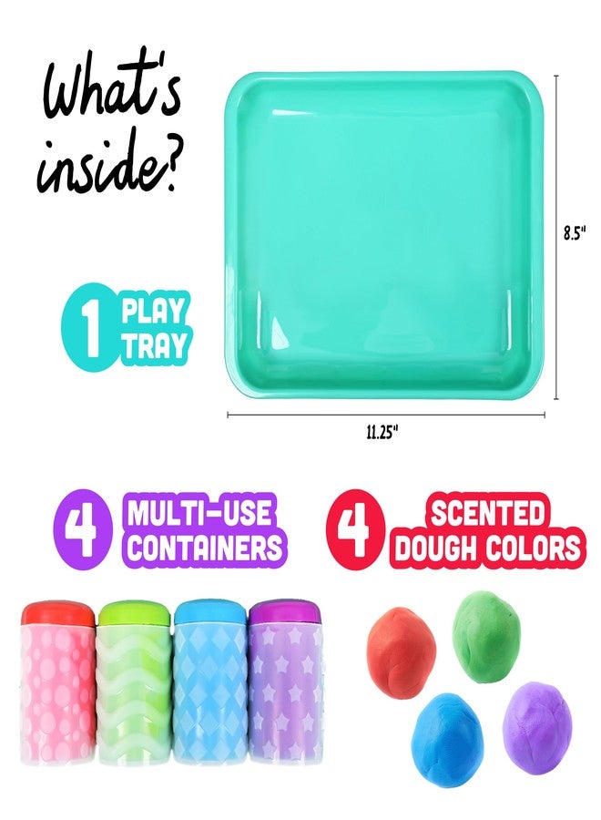 Scentos Doughrrific Scented Dough and Tub Set, 4 Color Dough and 4 tub, 2 oz. Cans, Back to School Gifts, Prizes, & Party Favors, Preschool Toys for Kids, Age 3+, Never Dries Out. - Image 3