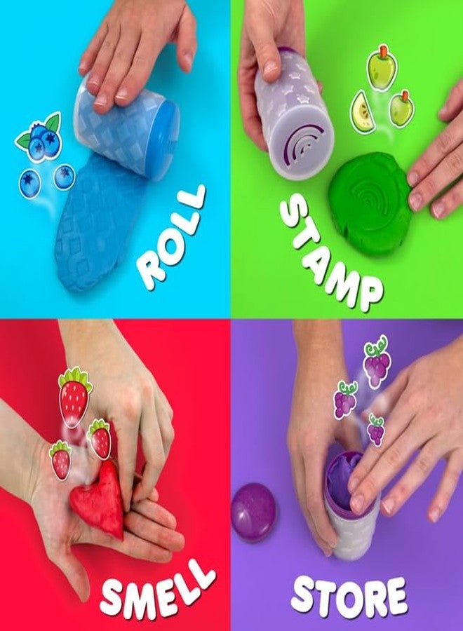 Scentos Doughrrific Scented Dough and Tub Set, 4 Color Dough and 4 tub, 2 oz. Cans, Back to School Gifts, Prizes, & Party Favors, Preschool Toys for Kids, Age 3+, Never Dries Out. - Image 4