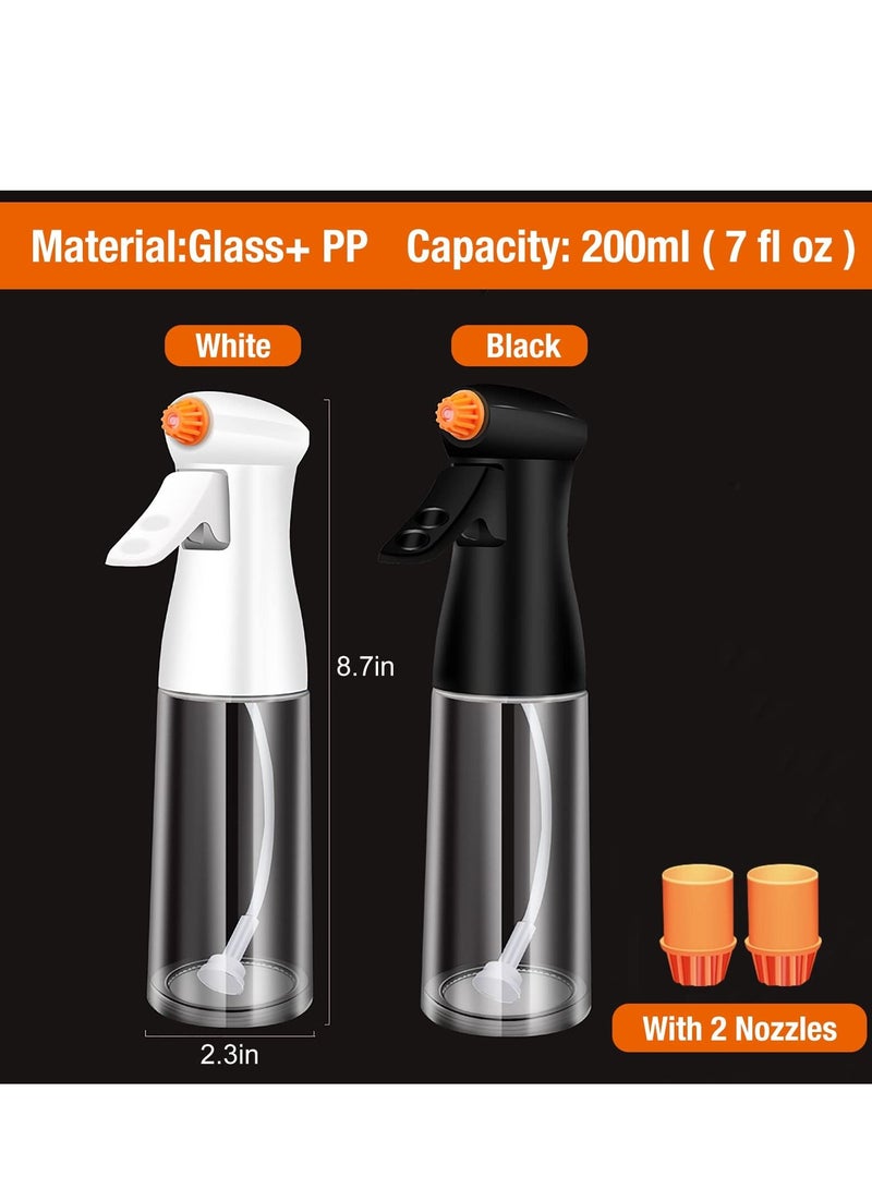 KASTWAVE Oil Sprayer for Cooking 210ml Olive Oil Sprayer Oil Mister Premium Glass Oil Spritzer Oil Bottle Air Fryer Accessories Widely Used for BBQ, Baking Salad - Image 2