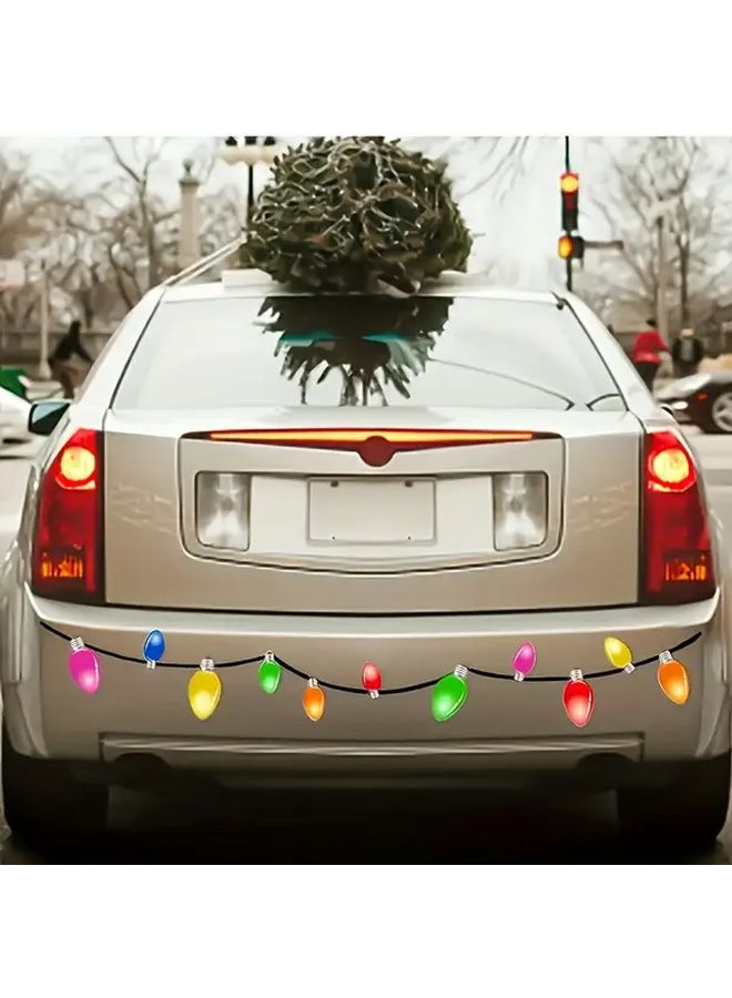 20 Pcs Christmas Car Sticker Set Festive Light Bulb Design Durable Vinyl Decals - Image 4