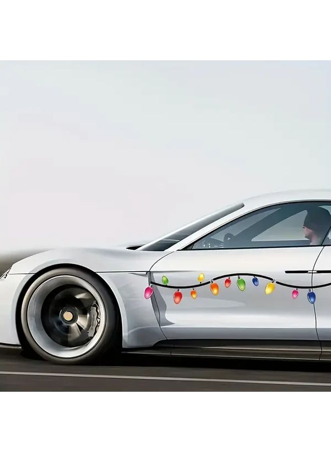 20 Pcs Christmas Car Sticker Set Festive Light Bulb Design Durable Vinyl Decals - Image 5
