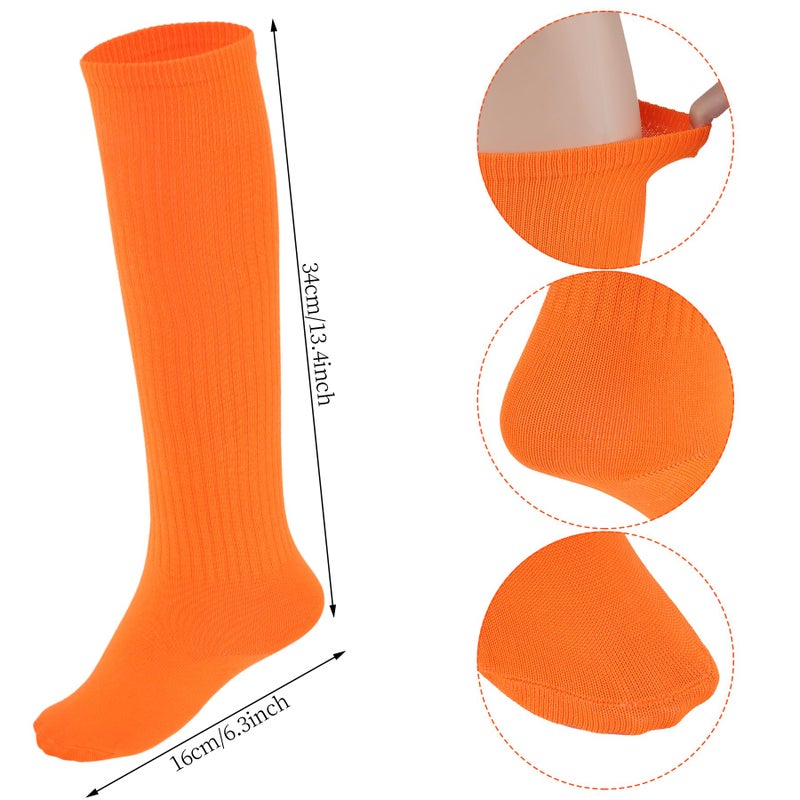Dxhycc Youth Baseball Socks and Belt Combo Set Softball Baseball Socks and Elastic Waist Belt for Youth Boys Girls, Orange - Image 3