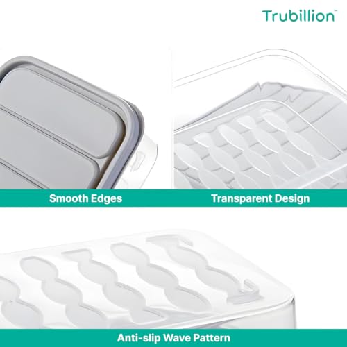 TRUBILLION FridgeBox Set of 6 Fridge Storage Containers with Lid 1200ml Freezer Safe BPA Free Stackable Transparent Organizer Boxes for Vegetables Fruits Snacks Kitchen Made in India - Image 4