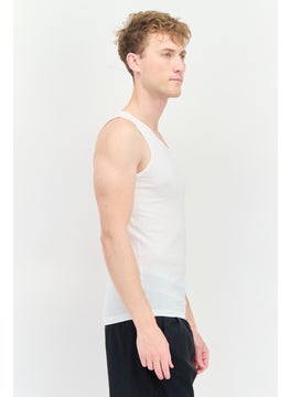 Tommy John Men 2 Pack Stay-Tucked Fit Plain Undershirt, White  - Image 4