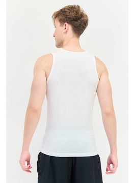 Tommy John Men 2 Pack Stay-Tucked Fit Plain Undershirt, White  - Image 3