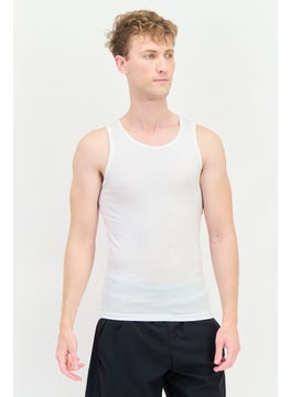 Tommy John Men 2 Pack Stay-Tucked Fit Plain Undershirt, White  - Image 1