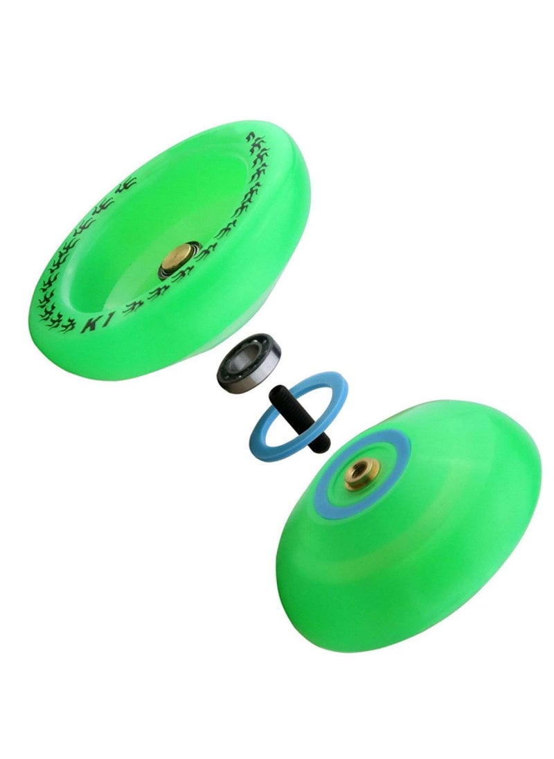 K1 Glow in The Dark Yoyo Ball ، لعبة Yoyo المحترفة سريعة الاستجابة للأطفال البالغين المبتدئين متوسط ​​اللون الأخضر Yoyos