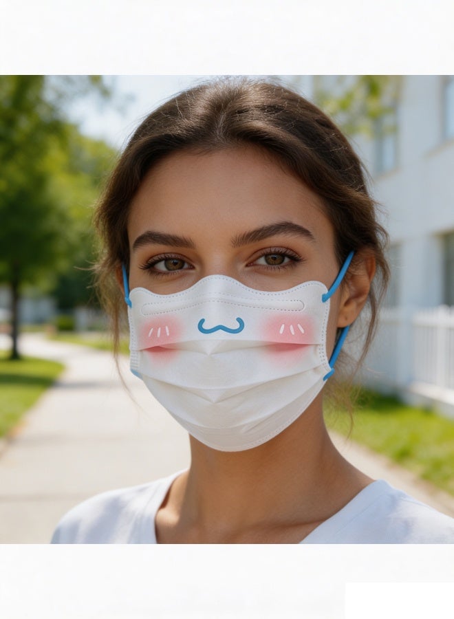 Wffo 50PCS Masks - Cartoon Character Masks - 5 Styles - Three-Layer Filtration - Suitable for Children and Teenagers Disposable Masks - Individually Packaged - Unisex - Image 3