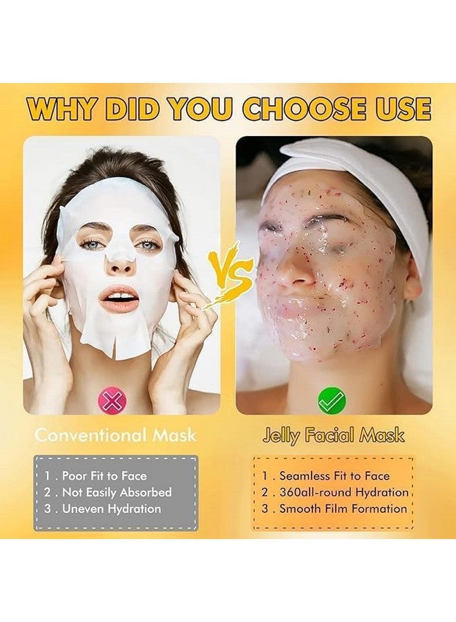 Jelly Mask Powder for Facials - Natural Rose Petals, Professional Peel-Off Hydro Face Mask, DIY SPA Rubber Mask for Soft and Moisturized Skin (650 gm, LUXURY 24K Gold) - Image 2