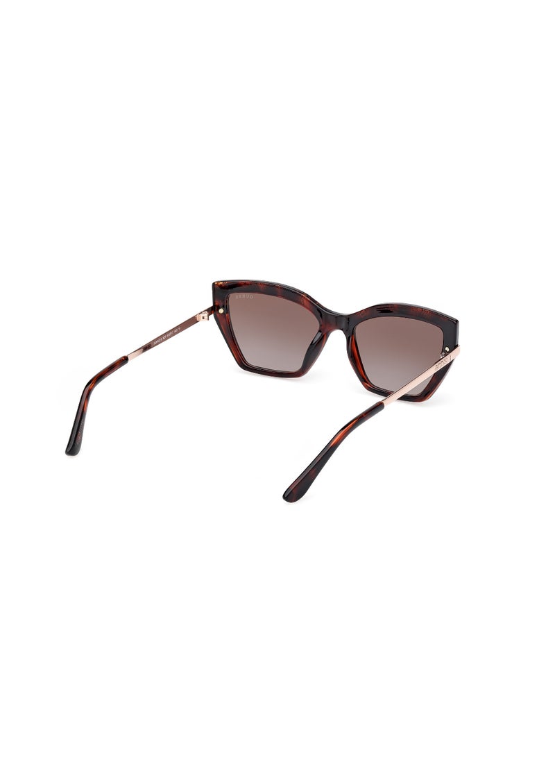 GUESS FULL RIM FEMALE RECTANGULAR BROWN INJECTED SUNGLASSES - Image 5