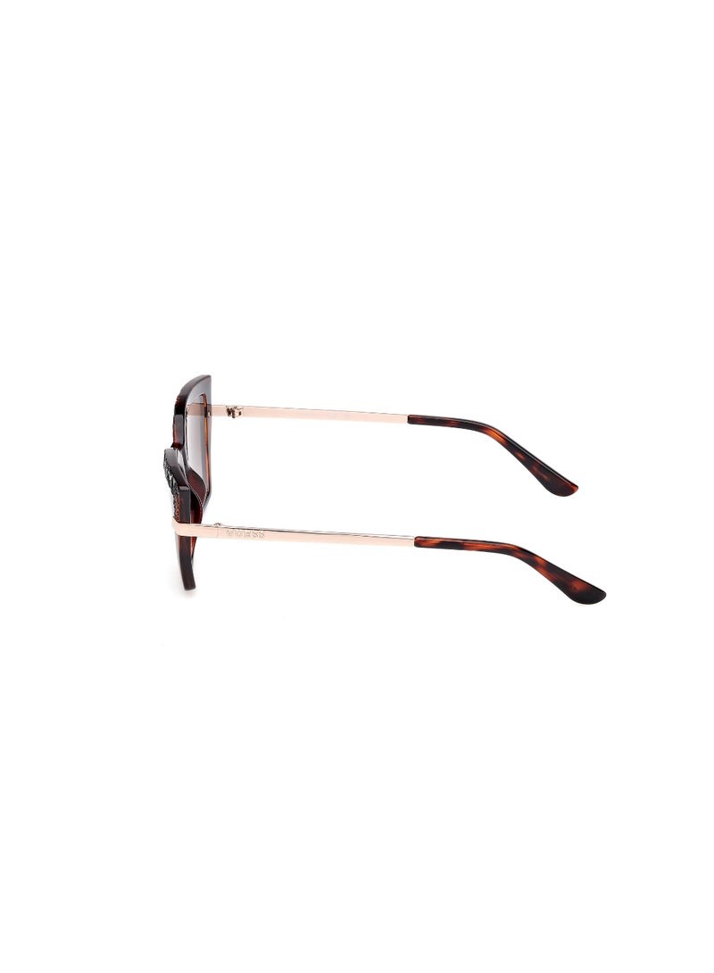 GUESS FULL RIM FEMALE RECTANGULAR BROWN INJECTED SUNGLASSES - Image 2