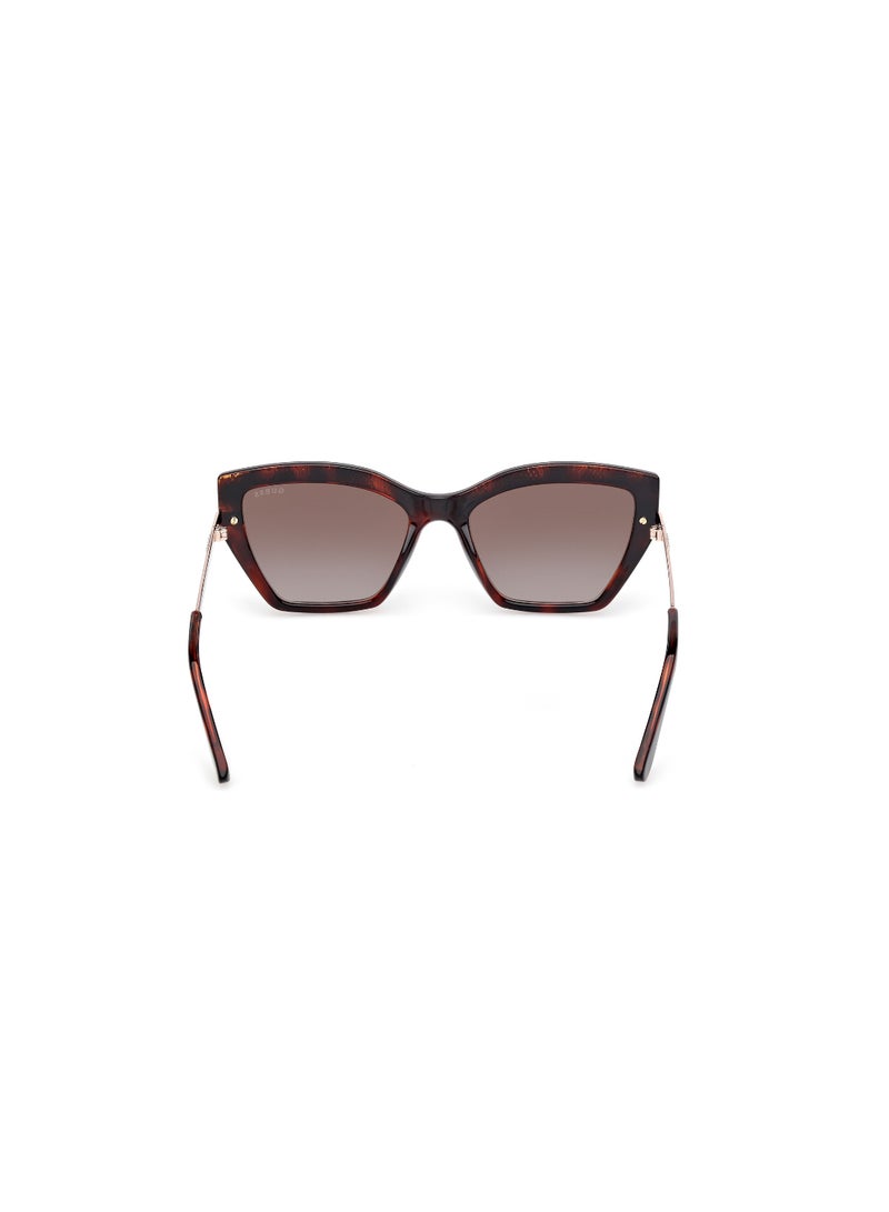 GUESS FULL RIM FEMALE RECTANGULAR BROWN INJECTED SUNGLASSES - Image 4