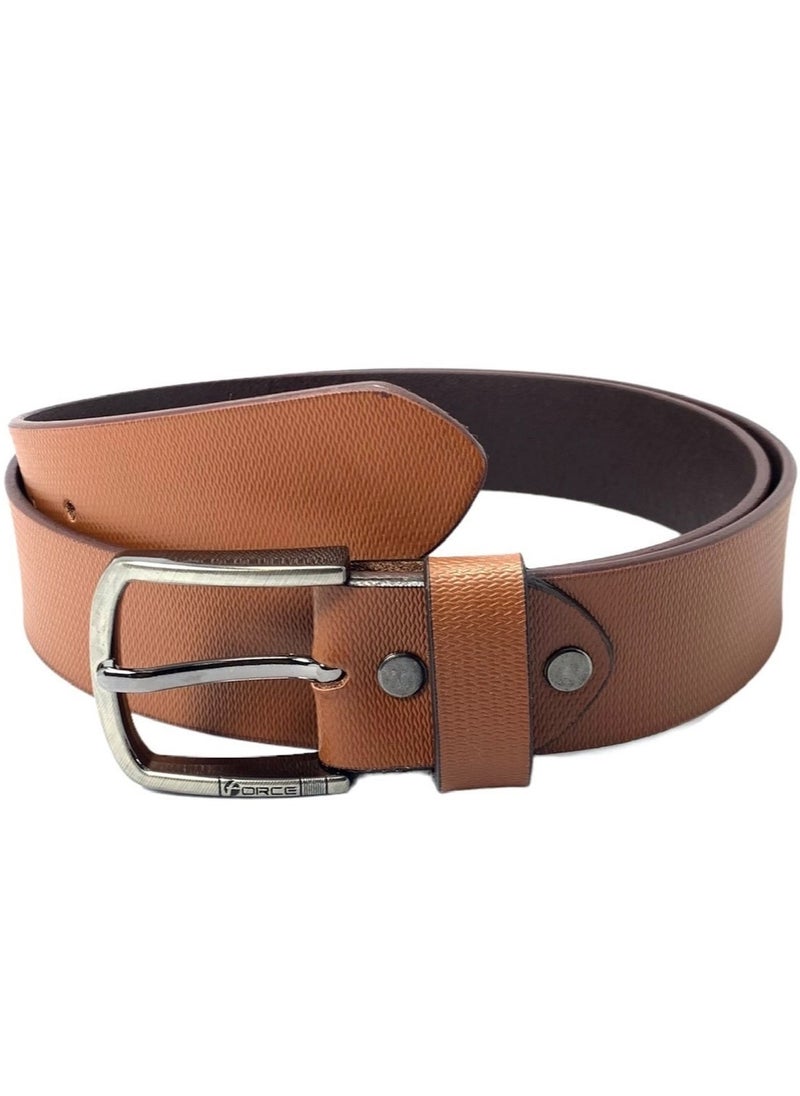 FORCE - Force Genuine Leather Men's Belt Print Texas Belt for men  Honey 40MM Belts for men PTX-404 (Tan) by Milano Leather - Image 1