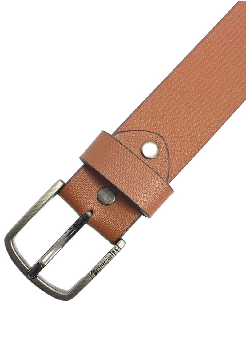 FORCE - Force Genuine Leather Men's Belt Print Texas Belt for men  Honey 40MM Belts for men PTX-404 (Tan) by Milano Leather - Image 1