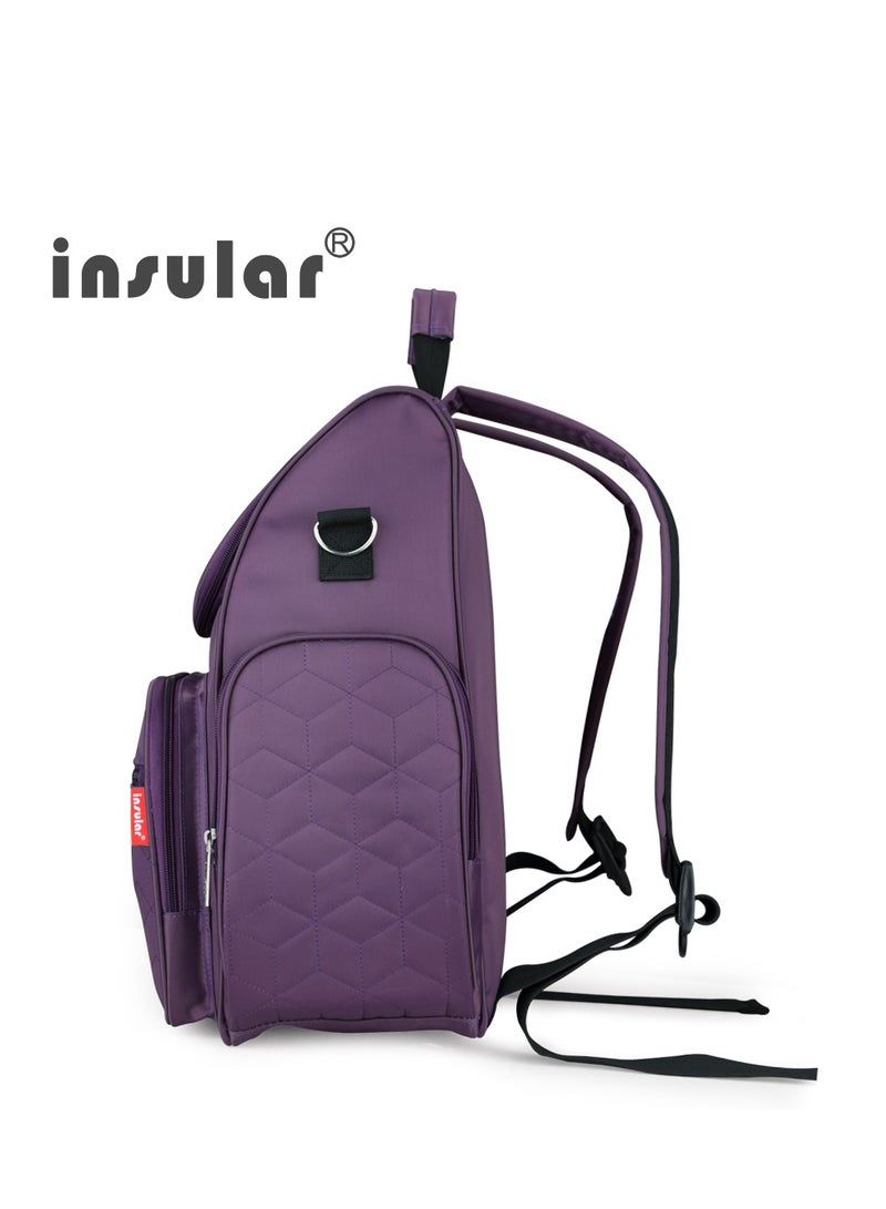 insular Waterproof Nylon Multifunctional Mommy Bag Large-Capacity Shoulder Maternal And Baby Bag Waiting For Birth Bag Mommy Bag Cross-Border - Image 2