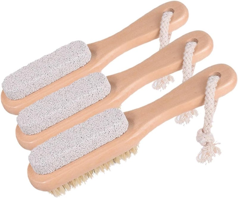 Cross product combo compatible Ipetboom 3pcs Double-Sided Foot Scrubber Brush with Pumice Stone and Natural Bristles for Shower Use Hard Skin Remover Foot Care Tool for Pedicures and Exfoliating Dead Skin Ready goods scheduled ship Daily wear upgraded resistant material Long term storage compatible All-scene tailored quality Space saving design picks Diverse requirement fit Transit damage minimized design Lightweight Fast warehouse picking Ready-to-ship local stock Gulf user preference oriented build Longevity upgraded craftsmanship Market need oriented construction Periodic restock local Wear resistant Odor free color Cross product compatible Trendy economical quality Classic practical design Various color options Major city pickup option Practical build Diverse purchase plan Cost effective global grade quality - Image 1