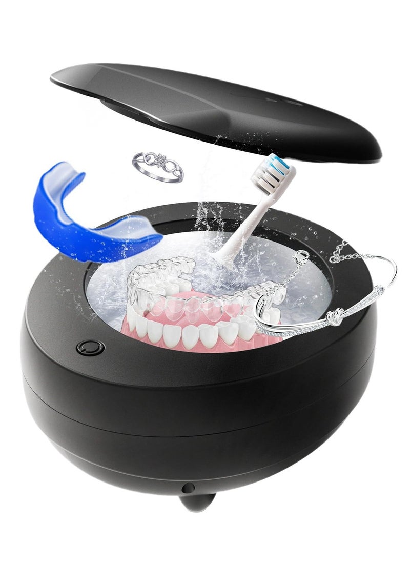 Generic Ultrasonic Retainer Cleaner, Retainer Cleaner Machine for Dentures, Mouth Guards, Braces, Toothbrush Heads, Jewelry with 200ML Capacity, 45kHz Retainer Cleaning, 4 Modes for All Dental Appliances  - Image 1