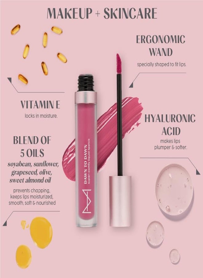House Of Makeup Hydrating Liquid Lipstick | Nude Lipstick Shades | Comfy Liquid Lipsticks For Women | Everyday Nude Shade Lipstick | Liquid Matte Lipstick | 5 ml | (Candy Frost) - Image 4