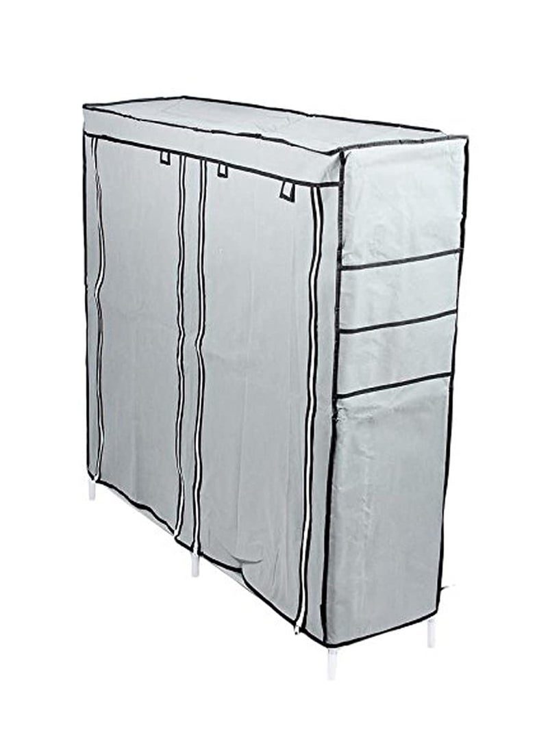 Whitecloud TRANSFORMING HOMES - Whitecloud TRANSFORMING HOMES® 7+2 Layer Polymer Plastic Portable Folding Double Row Shoe Rack (Grey, 2263) - Pair of 27 - Image 1