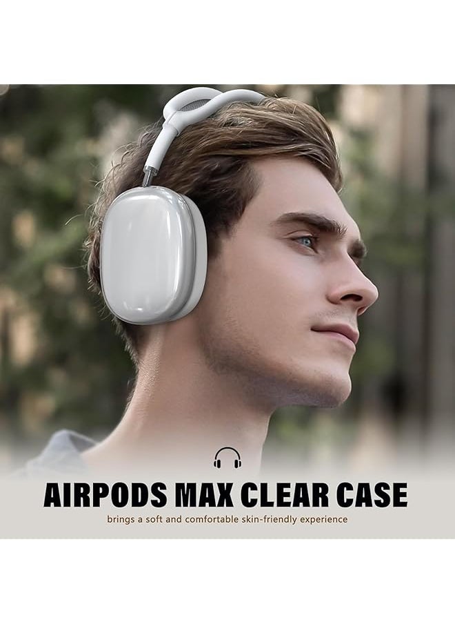 erorex - Case Cover For Airpods Max Headphones 4 In 1 Clear Soft Tpu Skin Anti Scratch Protective Cover For Airpod Max Silicone Ear Cup Cover+Ear Pad Case Cover+Headband Cover+ Ear Cup Cover - Image 1