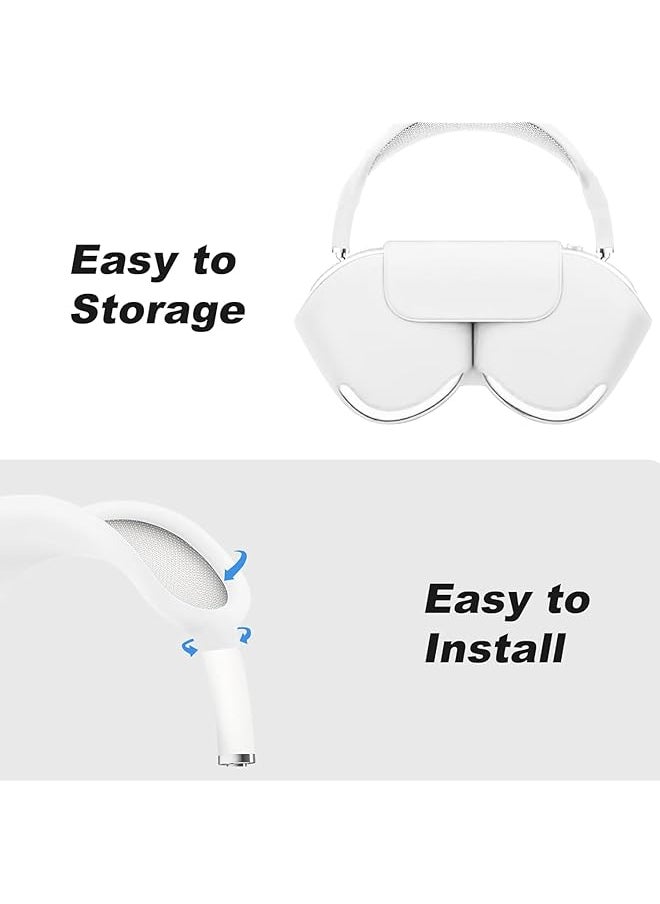 erorex - Case Cover For Airpods Max Headphones 4 In 1 Clear Soft Tpu Skin Anti Scratch Protective Cover For Airpod Max Silicone Ear Cup Cover+Ear Pad Case Cover+Headband Cover+ Ear Cup Cover - Image 1
