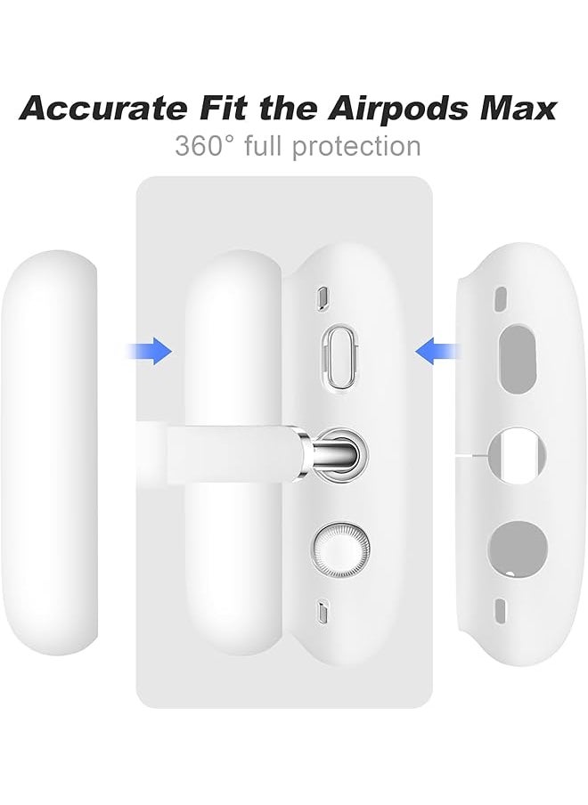 erorex - Case Cover For Airpods Max Headphones 4 In 1 Clear Soft Tpu Skin Anti Scratch Protective Cover For Airpod Max Silicone Ear Cup Cover+Ear Pad Case Cover+Headband Cover+ Ear Cup Cover - Image 1