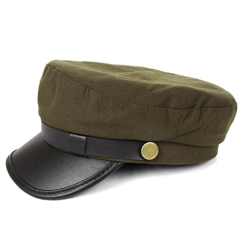 GRNUS Chauffeur Hat for Men Women Classic Vintage Newsboy Cap Costume Hats Beret Cap (One Size, Army Green) - Image 1