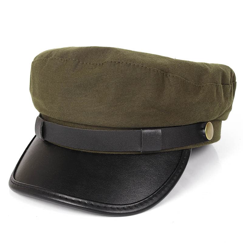 GRNUS Chauffeur Hat for Men Women Classic Vintage Newsboy Cap Costume Hats Beret Cap (One Size, Army Green) - Image 5