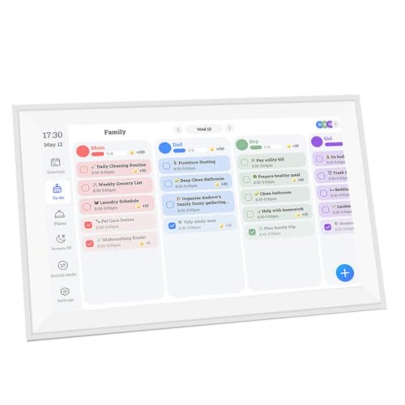 15.6 Inch Digital Calendar Chore Chart Family Planner And Photo Frame 1080P FHD Touchscreen Wall Or Desk Mount With GB Plug 100-240V - Image 1