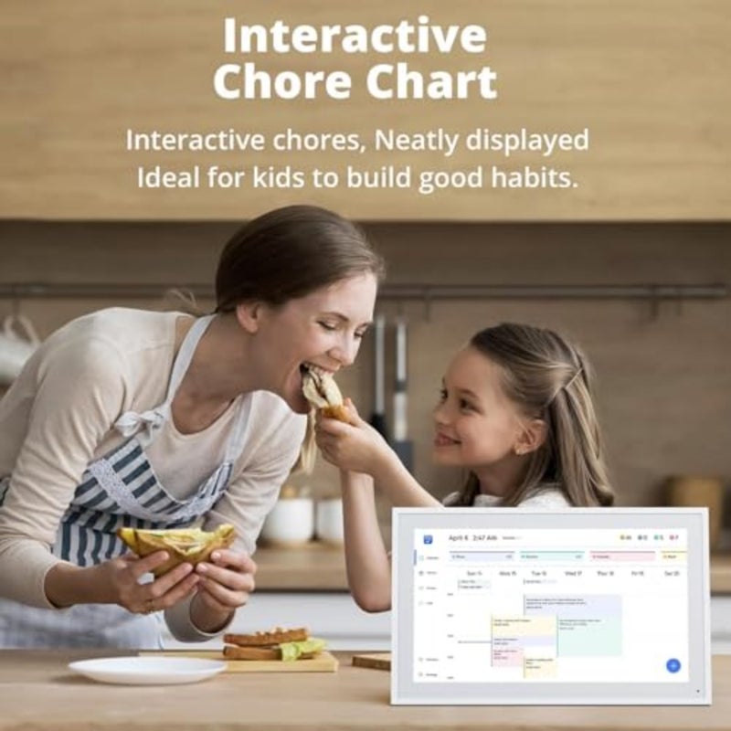 15.6 Inch Digital Calendar Chore Chart Family Planner And Photo Frame 1080P FHD Touchscreen Wall Or Desk Mount With GB Plug 100-240V - Image 2