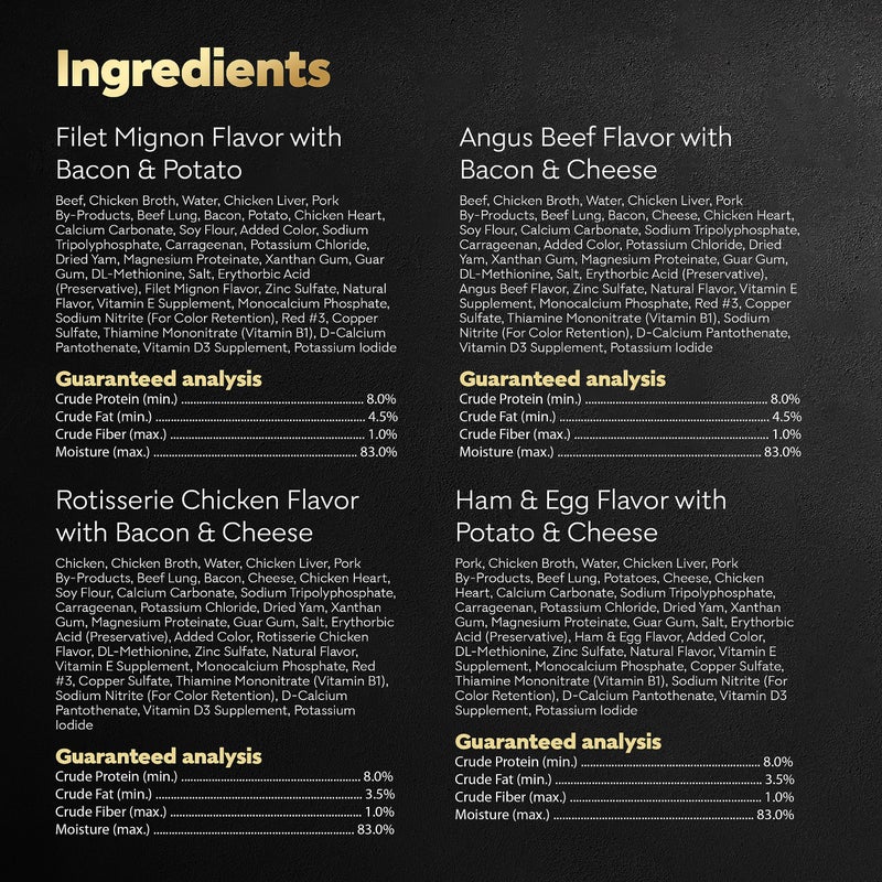 Cesar Wet Dog Food Loaf in Sauce Rotisserie Chicken, Filet Mignon, Angus Beef, and Ham & Egg Flavors Variety Pack, 3.5 oz. Easy Peel Trays (24 Count, Pack of 1) - Image 3